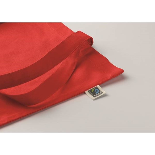 Obrázky: Nákupní taška ze 180g Fairtrade bavlny, červená, Obrázek 4