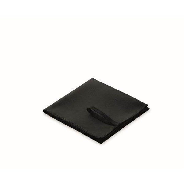 Obrázky: Ručník z mikrovlákna 30x50 cm s poutkem, černá, Obrázek 2