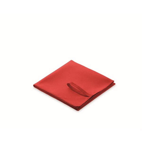 Obrázky: Ručník z mikrovlákna 30x50 cm s poutkem, červená, Obrázek 2