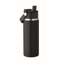 Obrázky: Dvoustěnná láhev 500 ml s rukojetí, černá