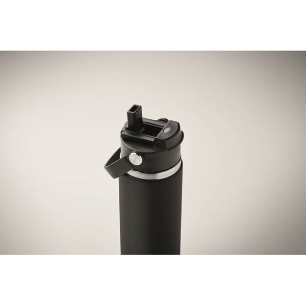 Obrázky: Dvoustěnná láhev 500 ml s rukojetí, černá, Obrázek 6