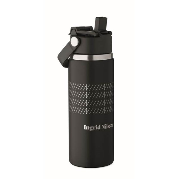 Obrázky: Dvoustěnná láhev 500 ml s rukojetí, černá, Obrázek 13