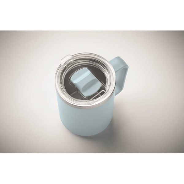 Obrázky: Světle modrý termohrnek 400 ml plast/nerez s víčkem, Obrázek 3