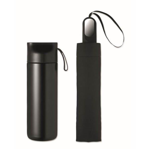 Obrázky: Černá dárková sada láhve 600ml a deštníku, Obrázek 2