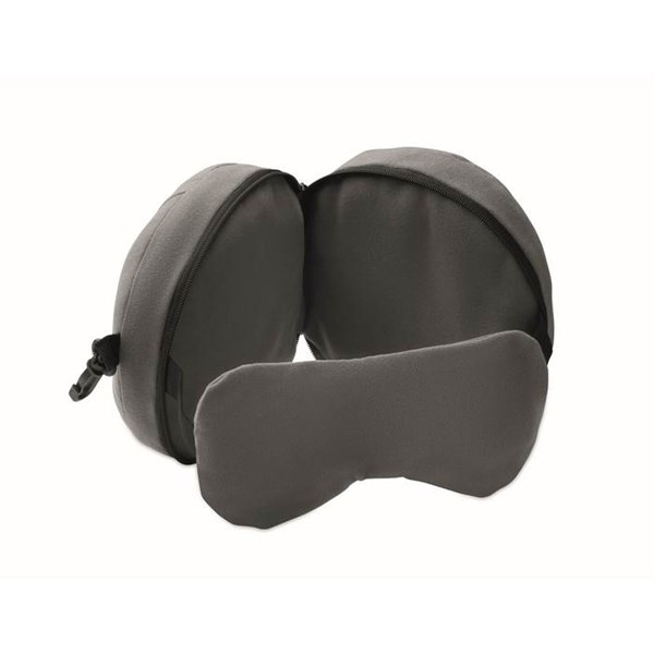 Obrázky: Cestovní sada polštáře a masky, tmavě šedá