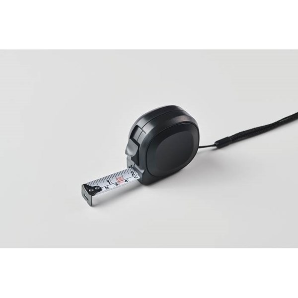 Obrázky: Černý svinovací metr 5m z recyklovaného ABS plastu, Obrázek 3