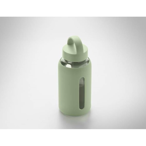 Obrázky: Mátově zelená borosilikát. láhev 600ml,silikon.obal, Obrázek 2