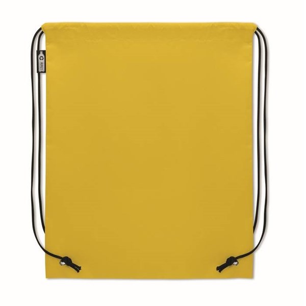 Obrázky: Stahovací batoh z RPET netkané, žlutá, Obrázek 3