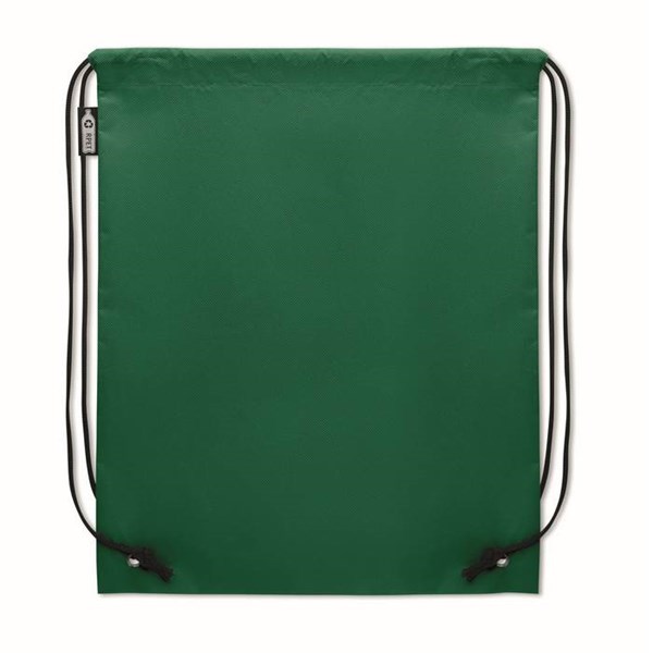 Obrázky: Stahovací batoh z RPET netkané, tm. zelená, Obrázek 3