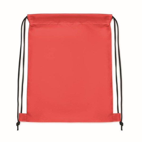 Obrázky: Dětský stahovací batoh z RPET, červená, Obrázek 2
