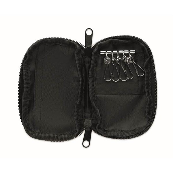 Obrázky: Pouzdro 300D RPET na klíče se zapínáním na zip, Obrázek 3