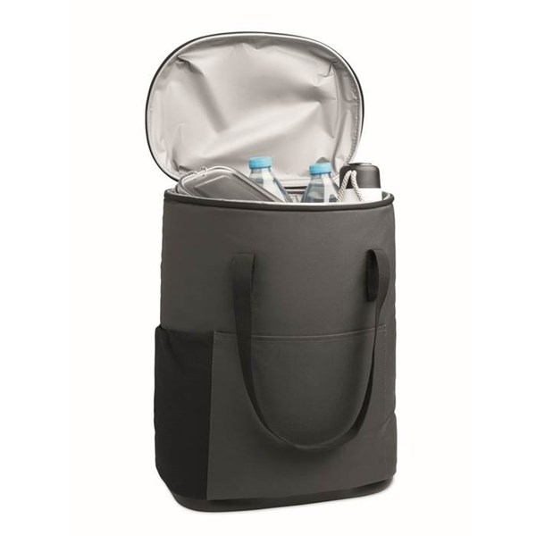 Obrázky: Šedý chladicí batoh 20l z 600D RPET, Obrázek 3