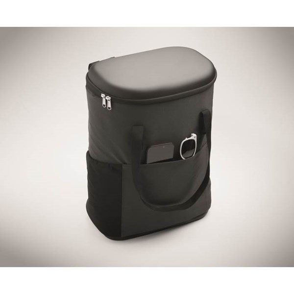 Obrázky: Šedý chladicí batoh 20l z 600D RPET, Obrázek 9