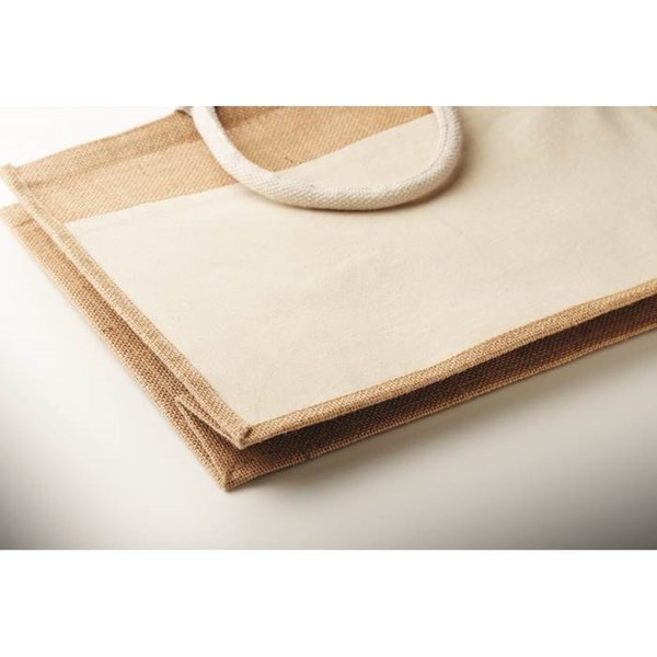 Obrázky: Jutová nákupní taška s bavlněnou vnější kapsou, Obrázek 5