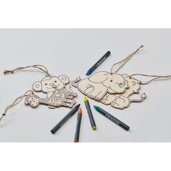 Obrázky: Sada 4 dřevěných visaček v pouzdru, Obrázek 3