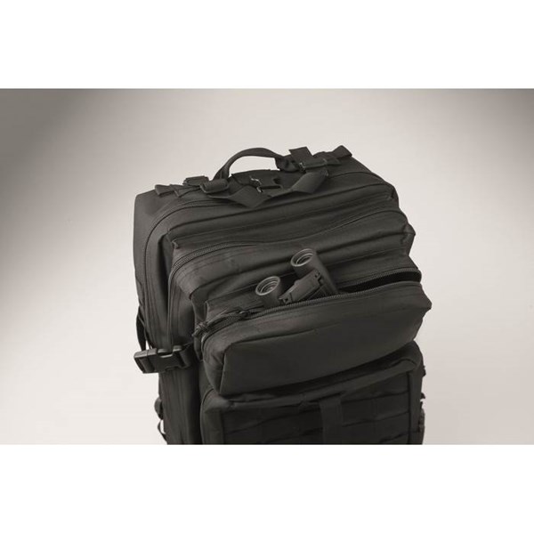 Obrázky: Outdoorový 50l batoh 600D RPET, černý, Obrázek 9