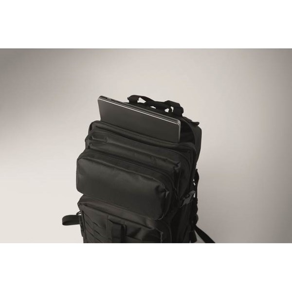 Obrázky: Outdoorový 50l batoh 600D RPET, černý, Obrázek 10