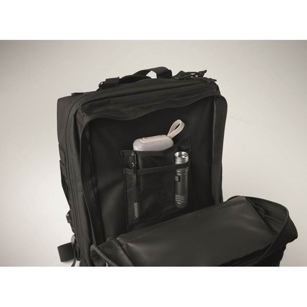 Obrázky: Outdoorový 50l batoh 600D RPET, černý, Obrázek 11