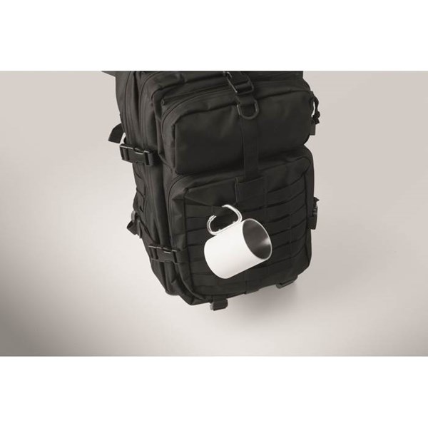 Obrázky: Outdoorový 50l batoh 600D RPET, černý, Obrázek 14