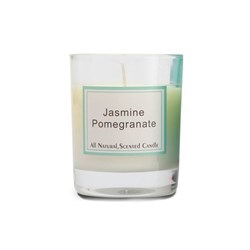 Obrázky: Svíčka ve skle, vůně jasmín a granát. jablko