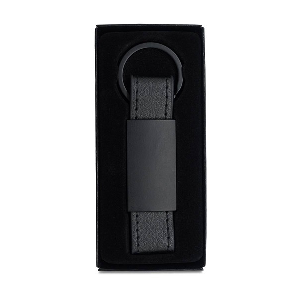 Obrázky: Kovový přívěsek z oceli a PU matným povrchem,černá, Obrázek 2