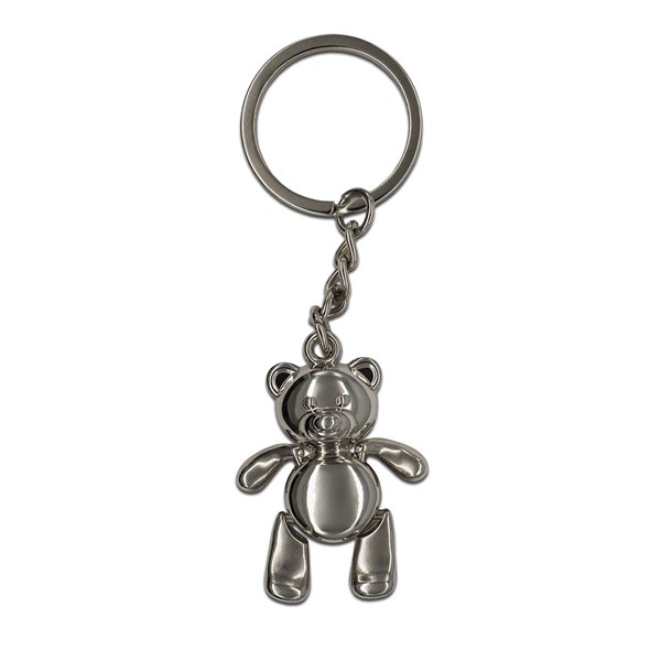 Obrázky: Kovový přívěsek - medvídek, stříbrná, Obrázek 2