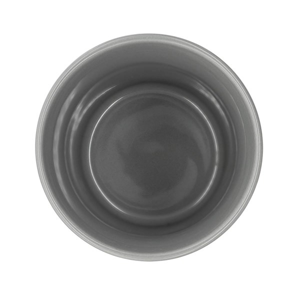 Obrázky: Keram. hrnek 370ml, povrch a víčko silikon,šedá, Obrázek 3