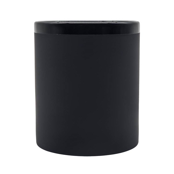 Obrázky: Keram. hrnek soft-touch 350ml,černý okraj, černá, Obrázek 2