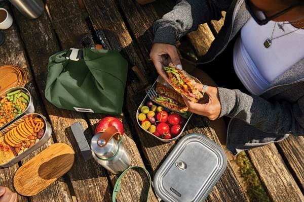 Obrázky: Velká nerez. krabička na jídlo Black+Blum, zelená, Obrázek 7