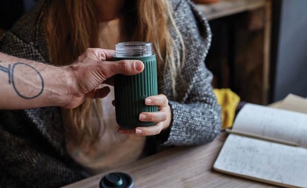 Obrázky: Cestovní skleněný hrnek 340 ml Black+Blum, zelená, Obrázek 10