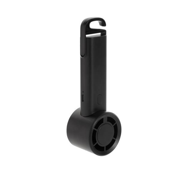 Obrázky: Dobíjecí větráček z recyklovaného plastu RCS, černá, Obrázek 4