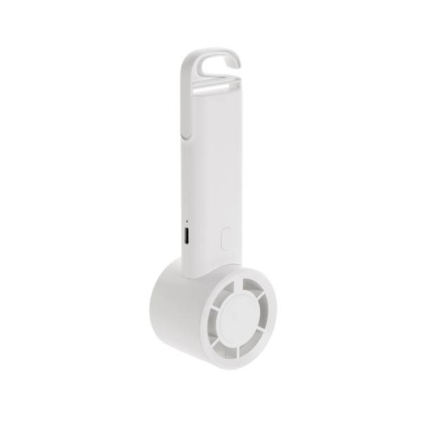 Obrázky: Dobíjecí větráček z recyklovaného plastu RCS, bílá, Obrázek 4