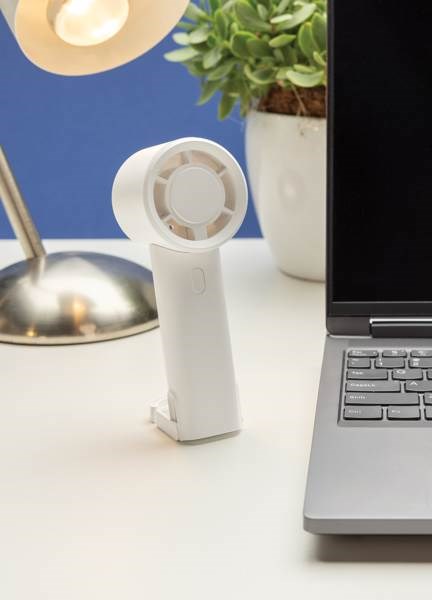 Obrázky: Dobíjecí větráček z recyklovaného plastu RCS, bílá, Obrázek 10