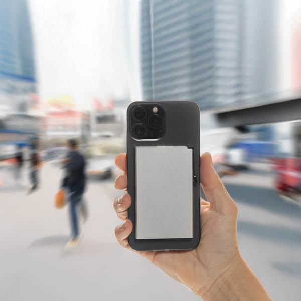 Obrázky: Hliníkové pouzdro na karty s RFID magnetem, stříbrná, Obrázek 7