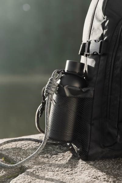 Obrázky: Nerez láhev VINGA z RCS s popruhem, 400ml, černá, Obrázek 6