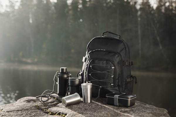 Obrázky: Nerez láhev VINGA z RCS s popruhem, 400ml, černá, Obrázek 9