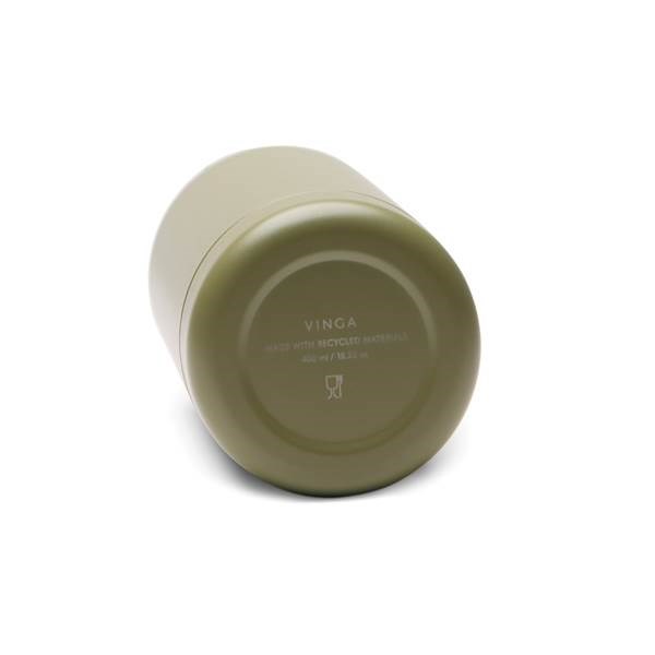 Obrázky: Nerez láhev VINGA z RCS s popruhem, 400ml, zelená, Obrázek 3