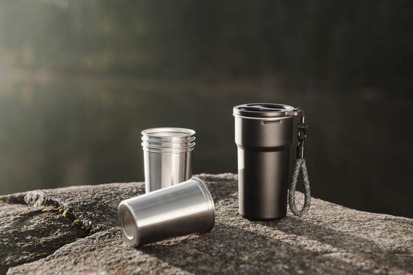 Obrázky: Sada 4 nerez kelímků VINGA z RCS, 250ml, černá, Obrázek 9