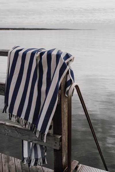 Obrázky: Rodinná hammam osuška VINGA z GRS, modrá, Obrázek 4