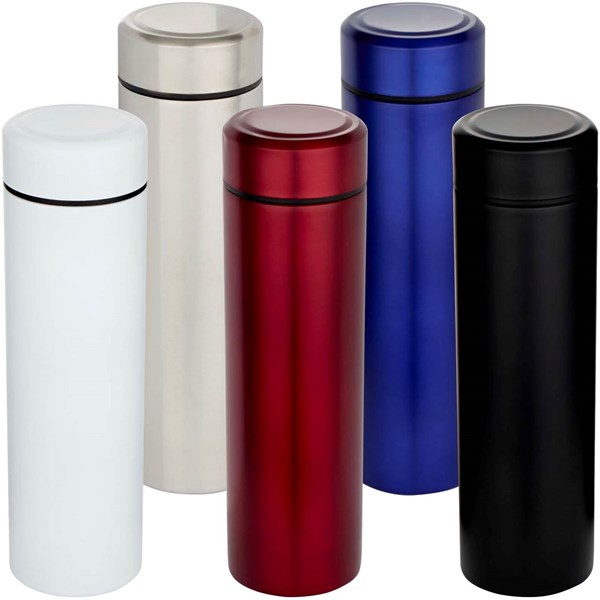 Obrázky: Dvoust. nerez láhev 450ml, čajové sítko, modrá, Obrázek 6