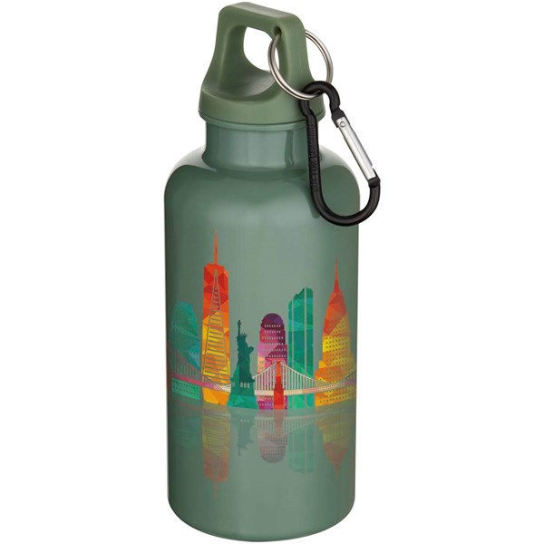 Obrázky: Plastová RCS láhev 400ml s karabinou, tm. zelená, Obrázek 2