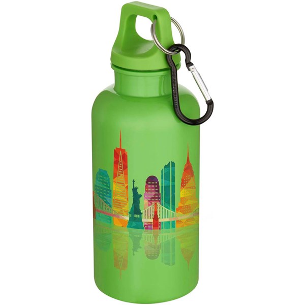 Obrázky: Plastová RCS láhev 400ml s karabinou, sv. zelená, Obrázek 2