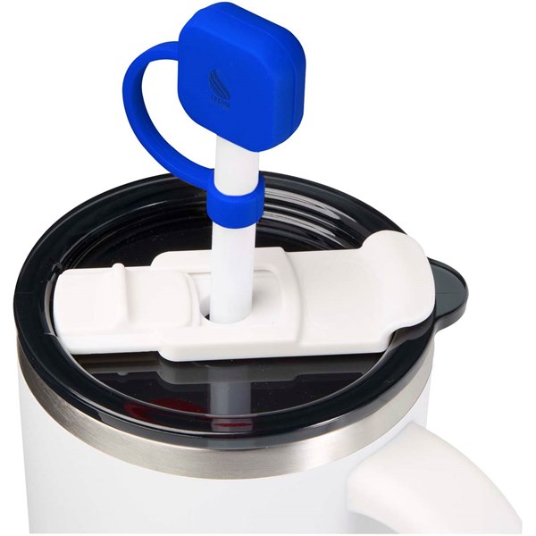 Obrázky: Silikonový kryt na brčko, stř. modrá, Obrázek 2