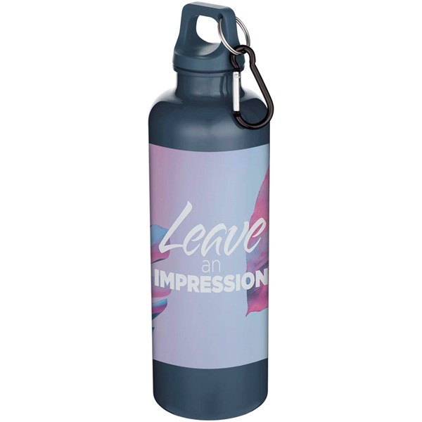 Obrázky: Láhev 750ml,recykl. RCS plast, karabina, tm. modrá, Obrázek 2