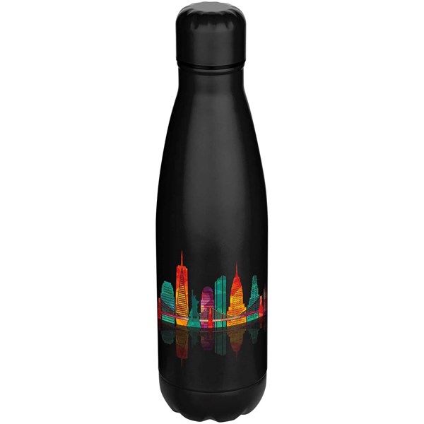 Obrázky: Jednostěnná recykl. nerez 750ml láhev, černá, Obrázek 2