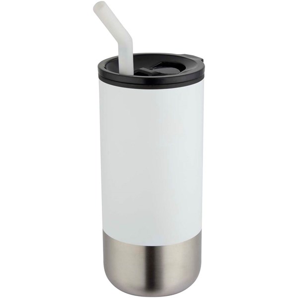 Obrázky: Termohrnek RCS 480ml, nerez brčko, bílá