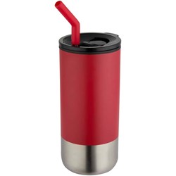 Obrázky: Termohrnek RCS 480ml, nerez brčko, červená
