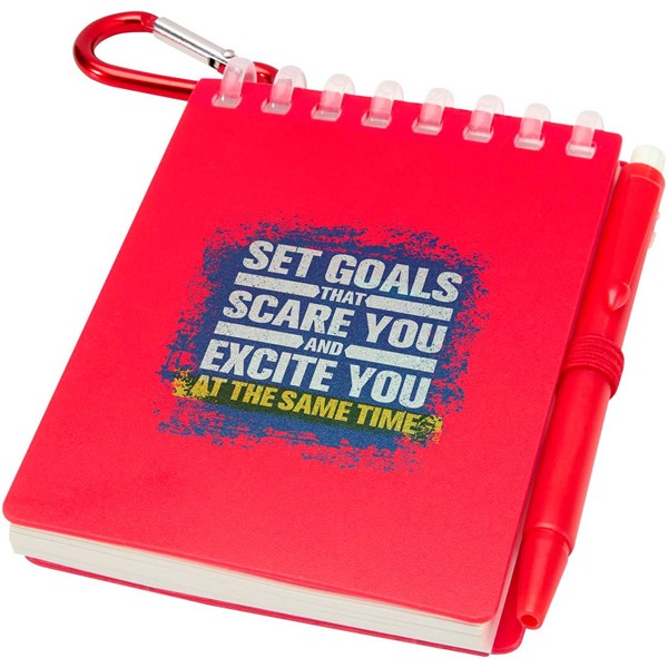 Obrázky: Pozn. blok s karabinou a rec. perem ČN, červená, Obrázek 10