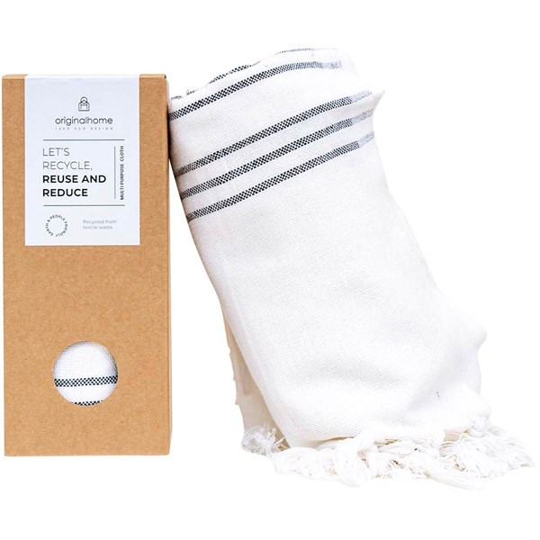 Obrázky: Krémově bílá látka z recykl. materiálu, 85 x 175 cm, Obrázek 2