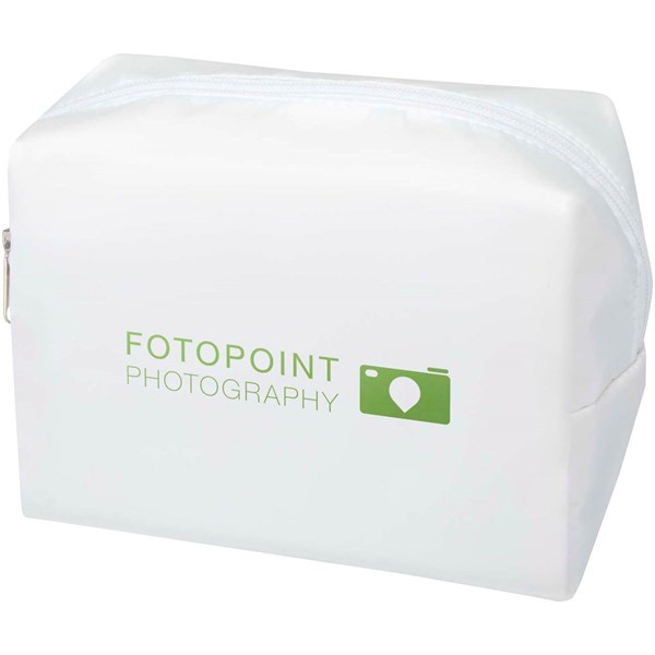 Obrázky: Bílá toaletní taštička z GRS RPET, Obrázek 5